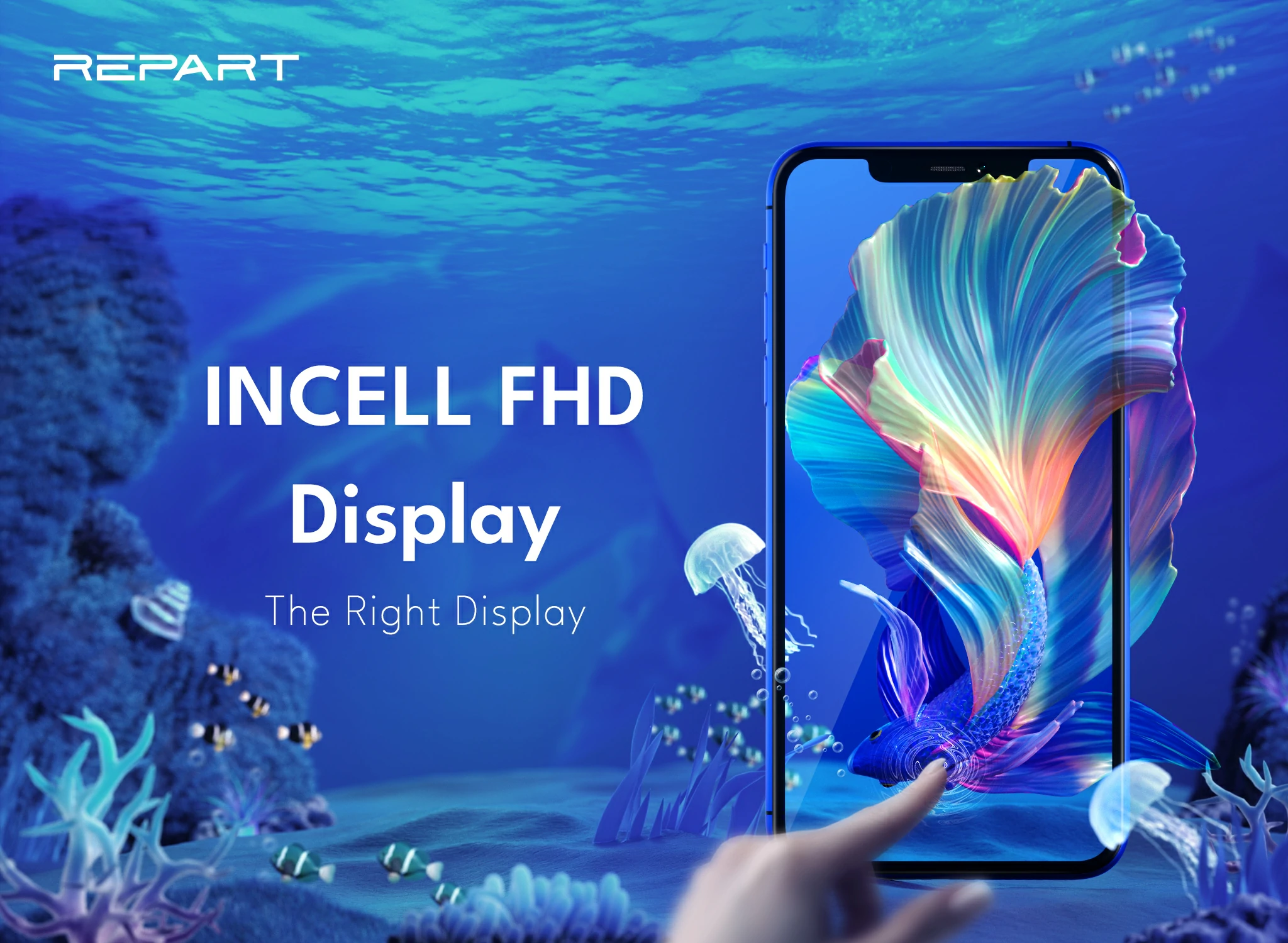 01-REPART Select Incell Screen Assembly Comes With FHD Display for  iPhone 11 Pro Max