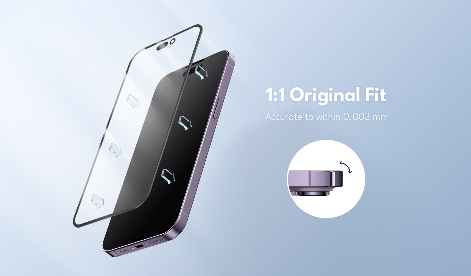 iPhone front glass refurbishment parts with OCA