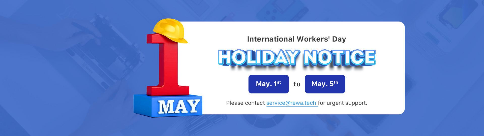 Service Notice for 2024 International Workers' Day
