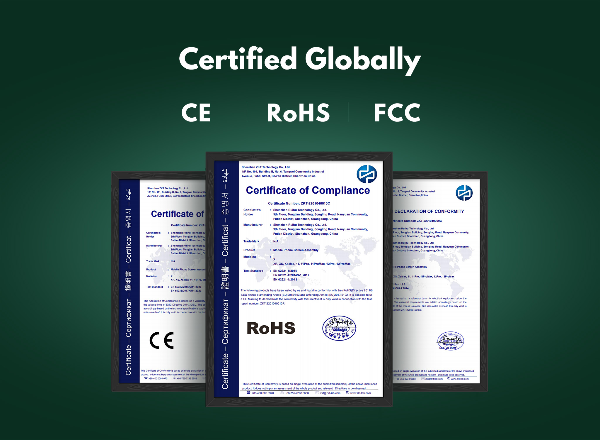 Globally Certified Repair Parts