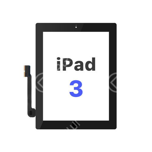 Apple iPad 3 Touch Screen Digitizer Replacement (Home Button Pre-installed)