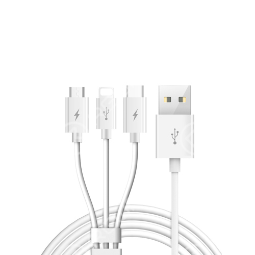 TOTU B3BB-010 3.5A 3 in 1 Fast Charging Cable with Package (1.2M PC+TPE)