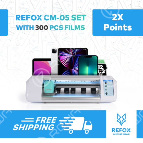 REFOX CM-05 Screen Protector Film Cutting Machine Set - With 300PCS Films