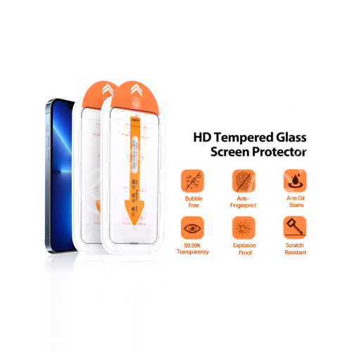 Tempered Glass Screen Protector For iPhone (With Lamination Box)