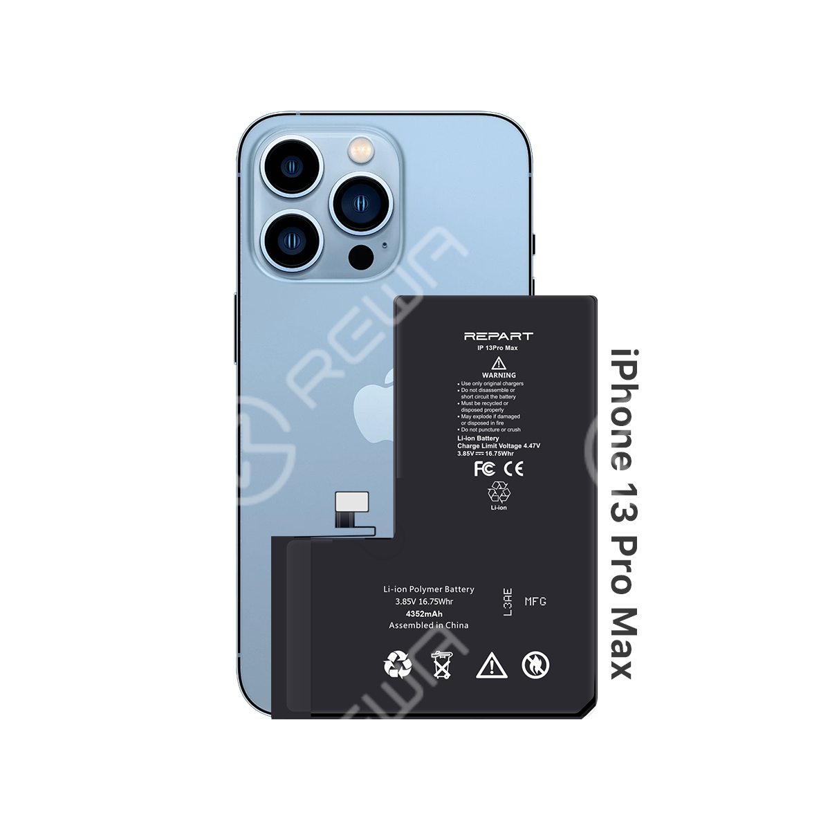 REPART High Capacity Battery Replacement for iPhone 13 Pro Max - Prime