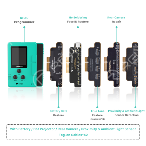 REFOX RP30 iPhone Programmer Packs (Battery / Face ID / True Tone / Rear Camera / LiDAR / Proximity Ambient Light)