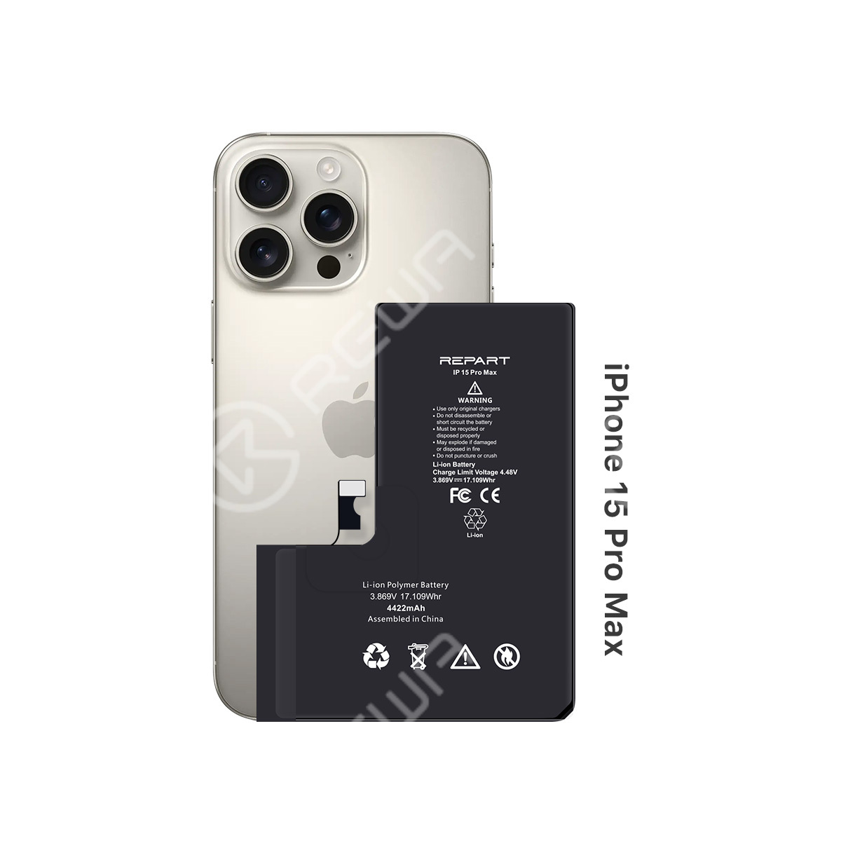 REPART iPhone 15 Pro Max Standard Capacity Battery Replacement