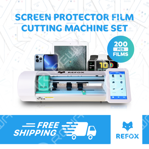 REFOX CM-03 Screen Protector Film Cutting Machine Set - With 200PCS Films