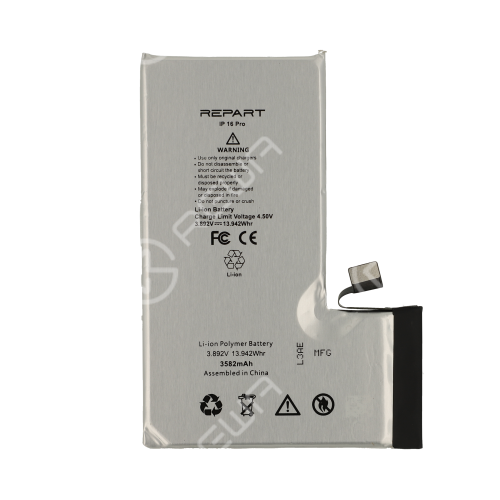 REPART Standard Capacity Battery Replacement for iPhone 16 Pro - Select