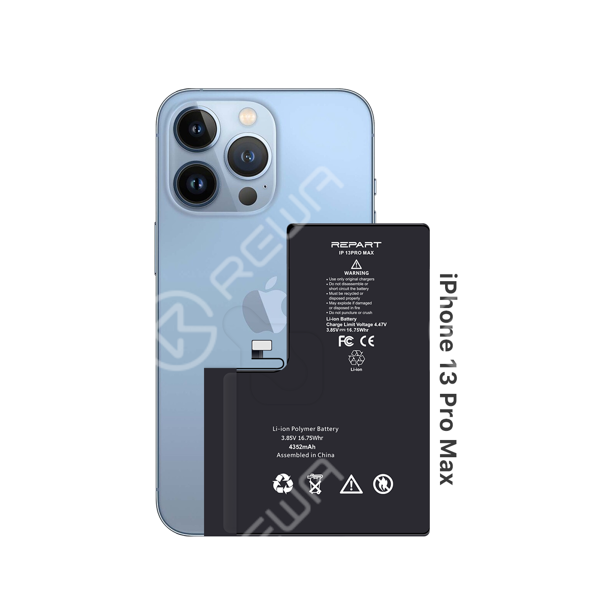 REPART Standard Capacity Battery Replacement for iPhone 13 Pro Max