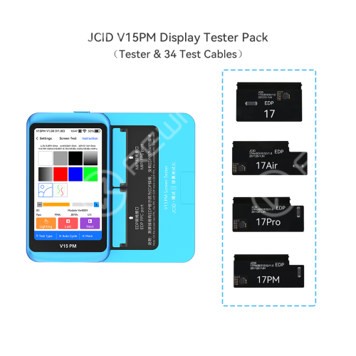 JCID V15 PM Screen Tester Set for iPhone X-17 Pro Max