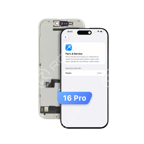 Diagnostic-Compatible 120Hz Soft OLED Screen Assembly for iPhone 16 Pro (IC Transfer NOT Required)