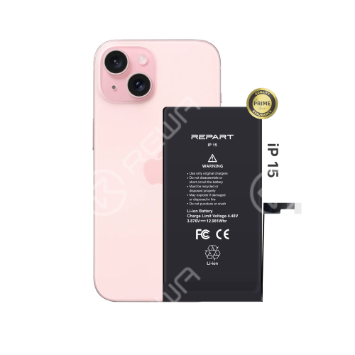 REPART Standard Capacity Battery Replacement for iPhone 15 - Prime
