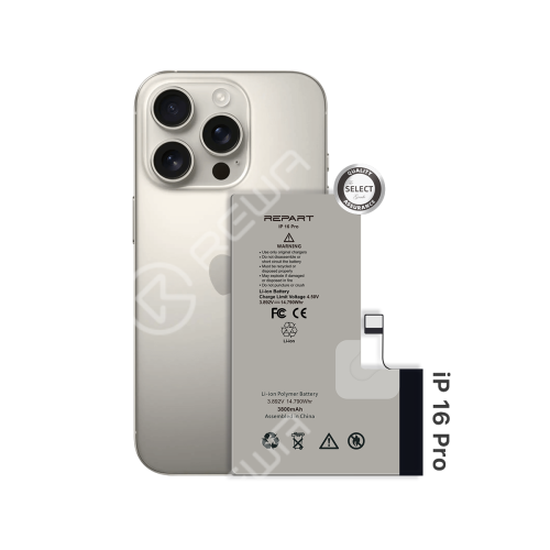 REPART High Capacity Battery Replacement for iPhone 16 Pro - Select