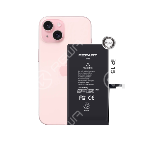 REPART High Capacity Battery Replacement for iPhone 15 - Select