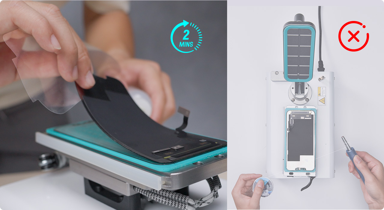 The Smarter Way to Separate Front Glass Glass separation in 2 mins, no more cutting wire